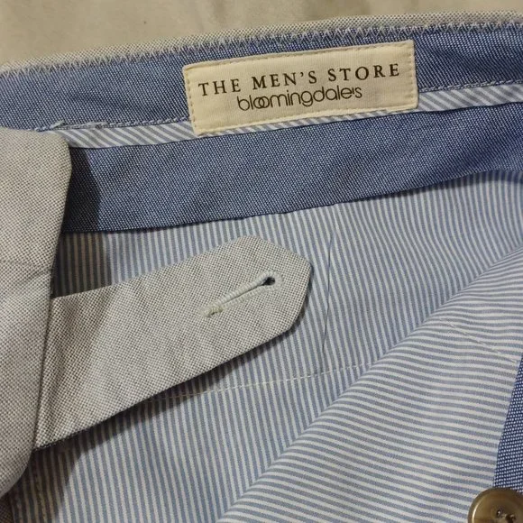 Men's Blue Oxford Shorts - Picture 6 of 8